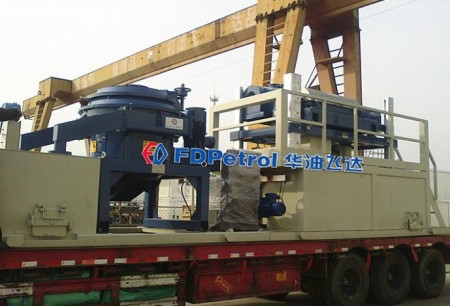 Dewatering centrifuge for OBM drilling waste 